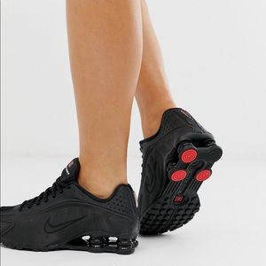 Nike black shox R4 size 10 women